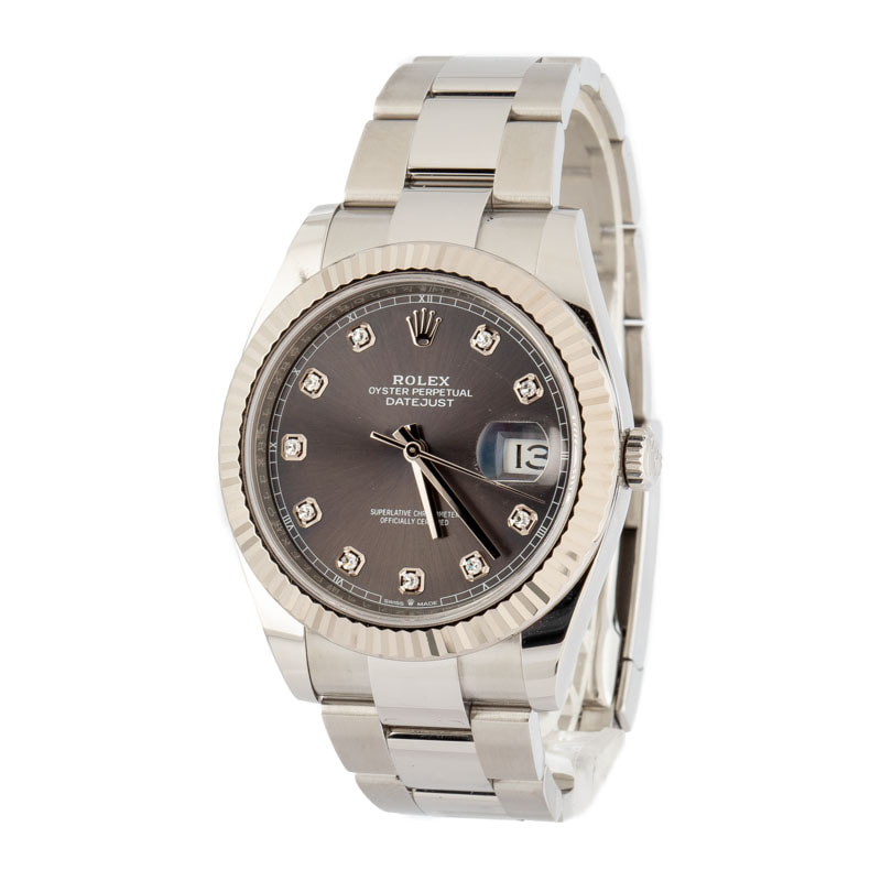 Pre-Owned Rolex Datejust 41 Ref 126334 Slate Diamond Dial