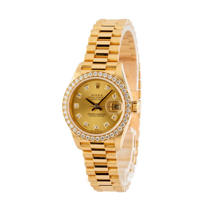 Ladies Rolex Datejust 79138 18k Yellow Gold