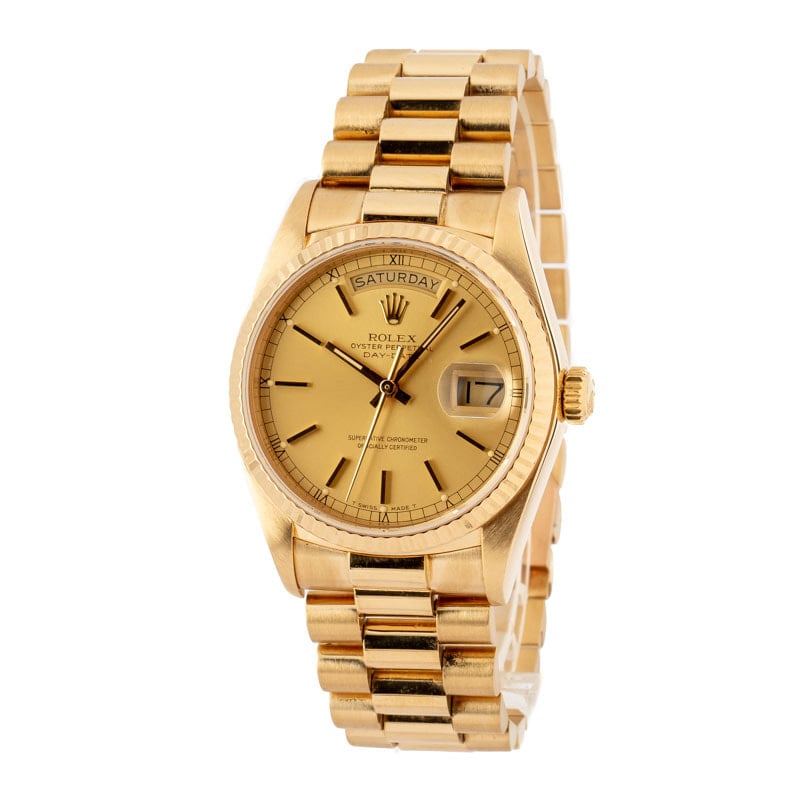 Used Rolex Day-Date 18038 Yellow Gold