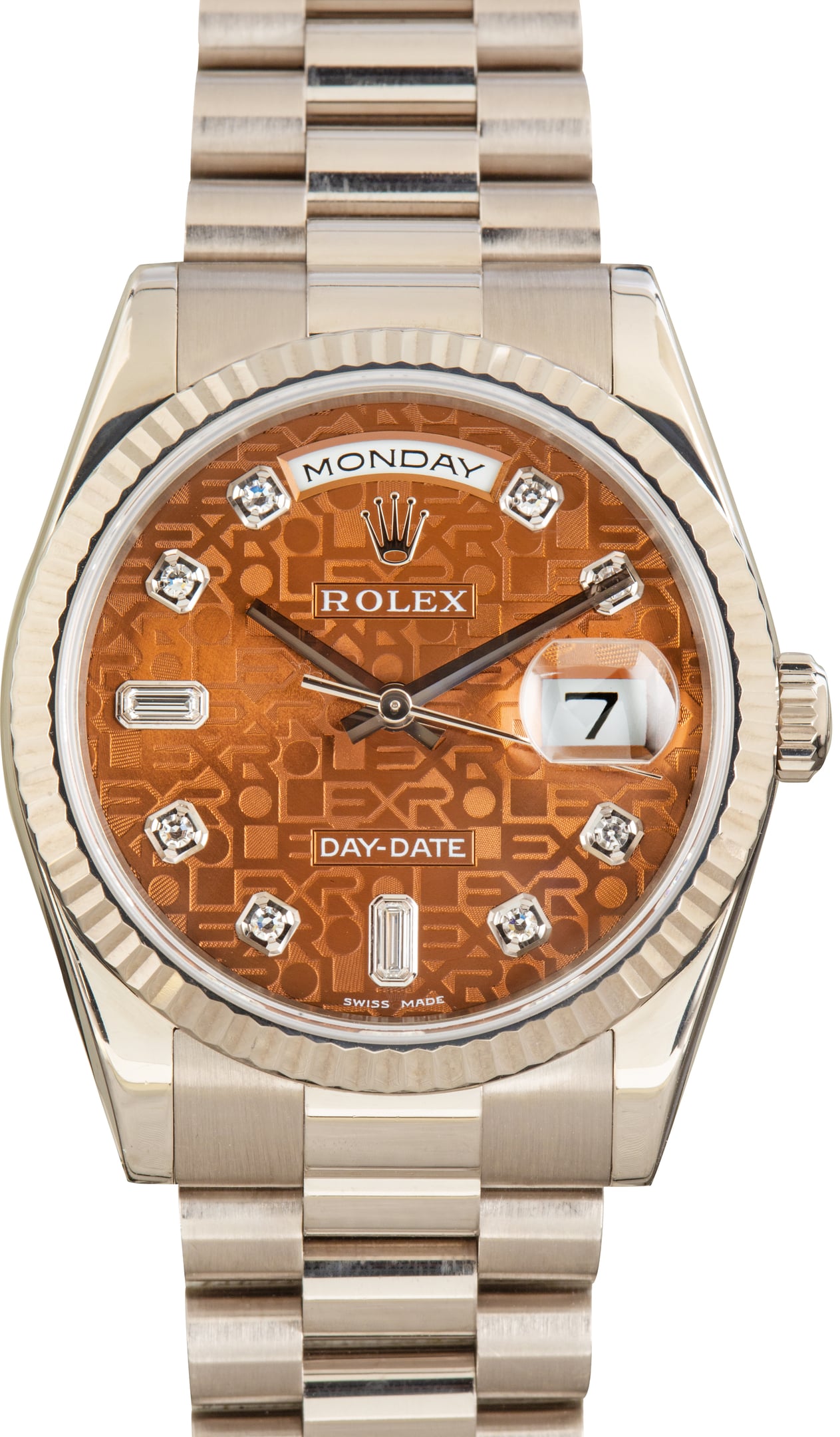 Pre-Owned Rolex Day-Date 36 Ref 118239 Bronze Jubilee Diamond Dial