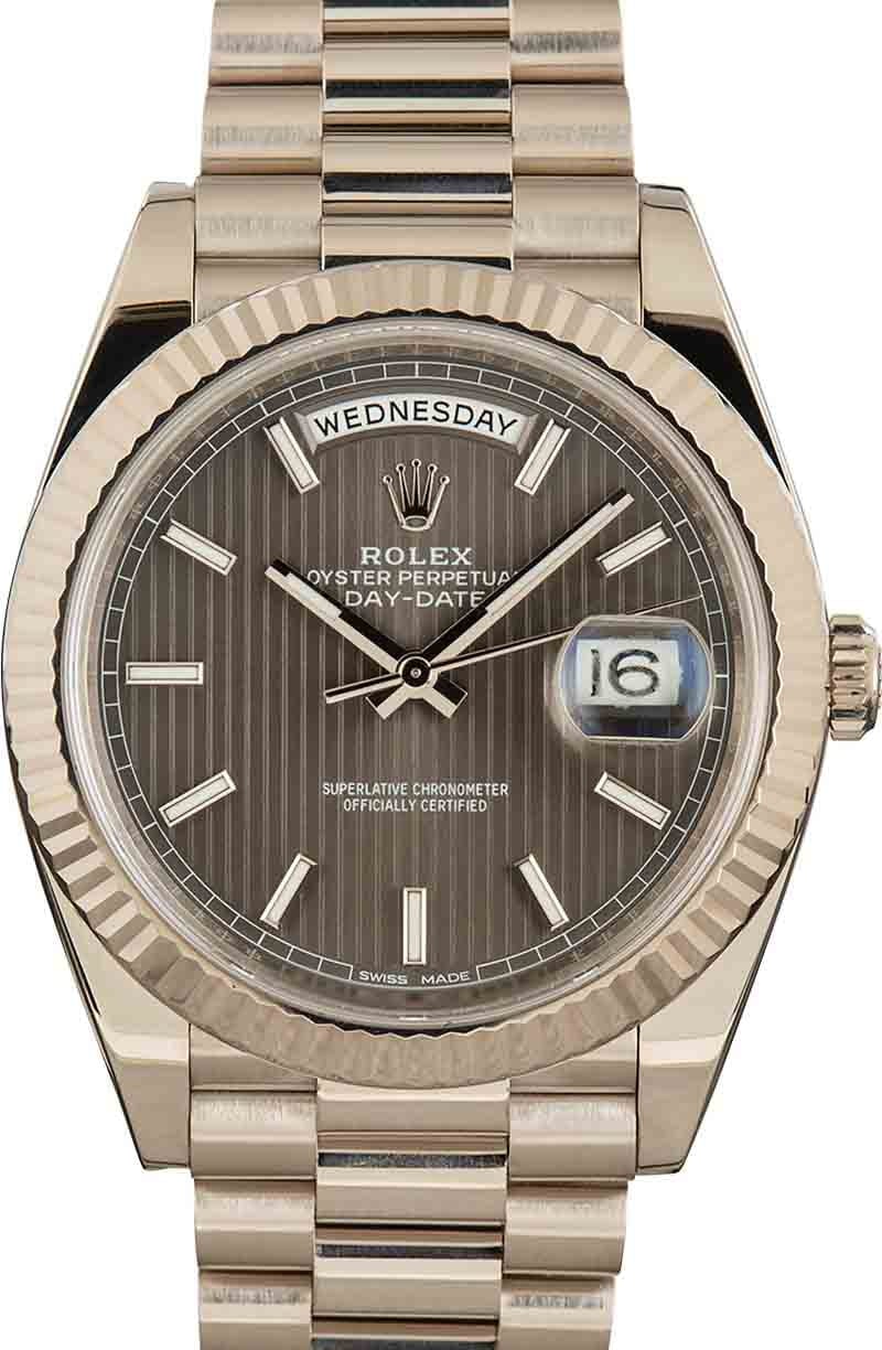 Buy Used Rolex Day Date 40 228239 Bob s Watches Sku 158804
