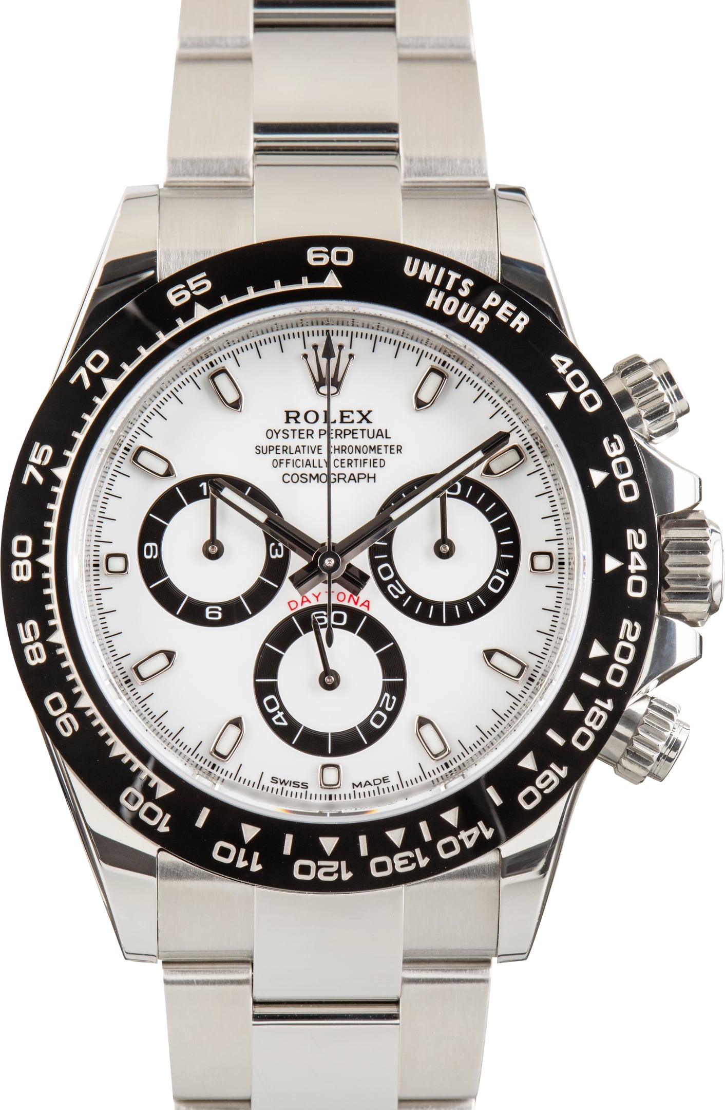 Used Rolex Daytona Cosmograph White Dial Ref 116500LN Stainless Steel