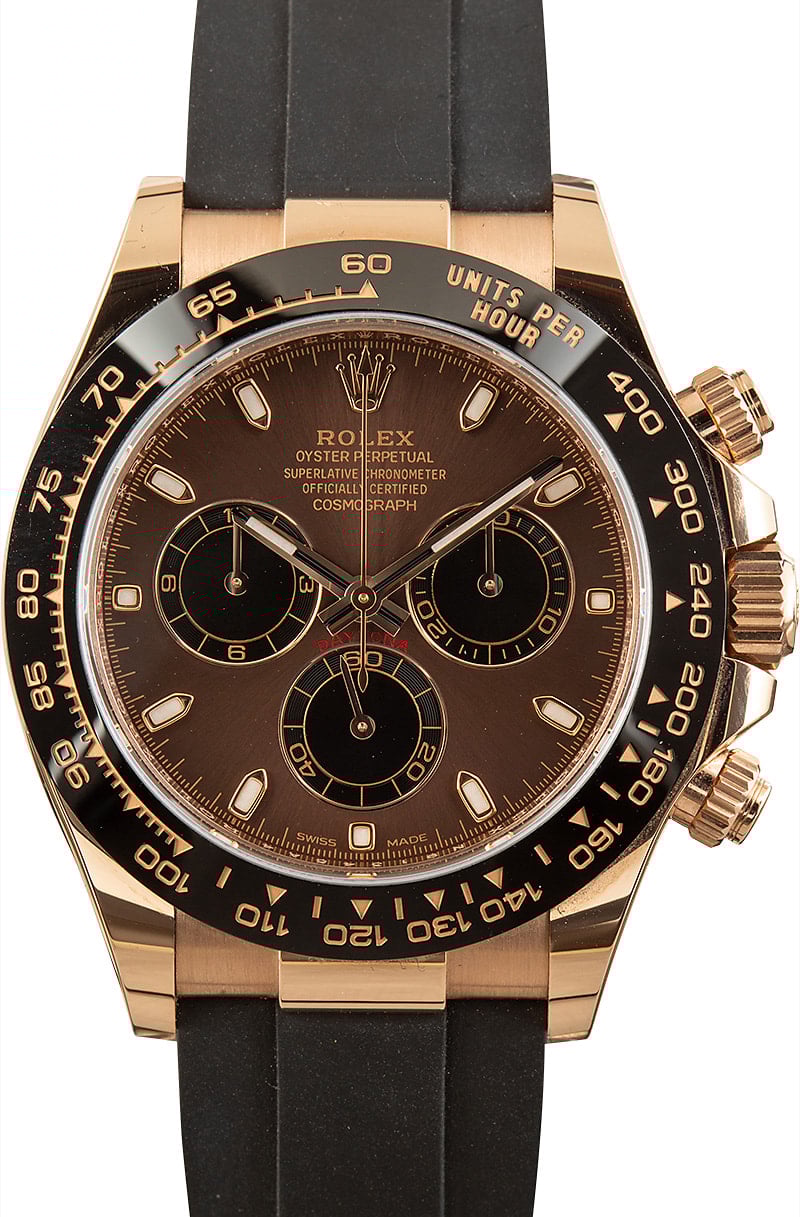 Rolex daytona rose gold leather hotsell