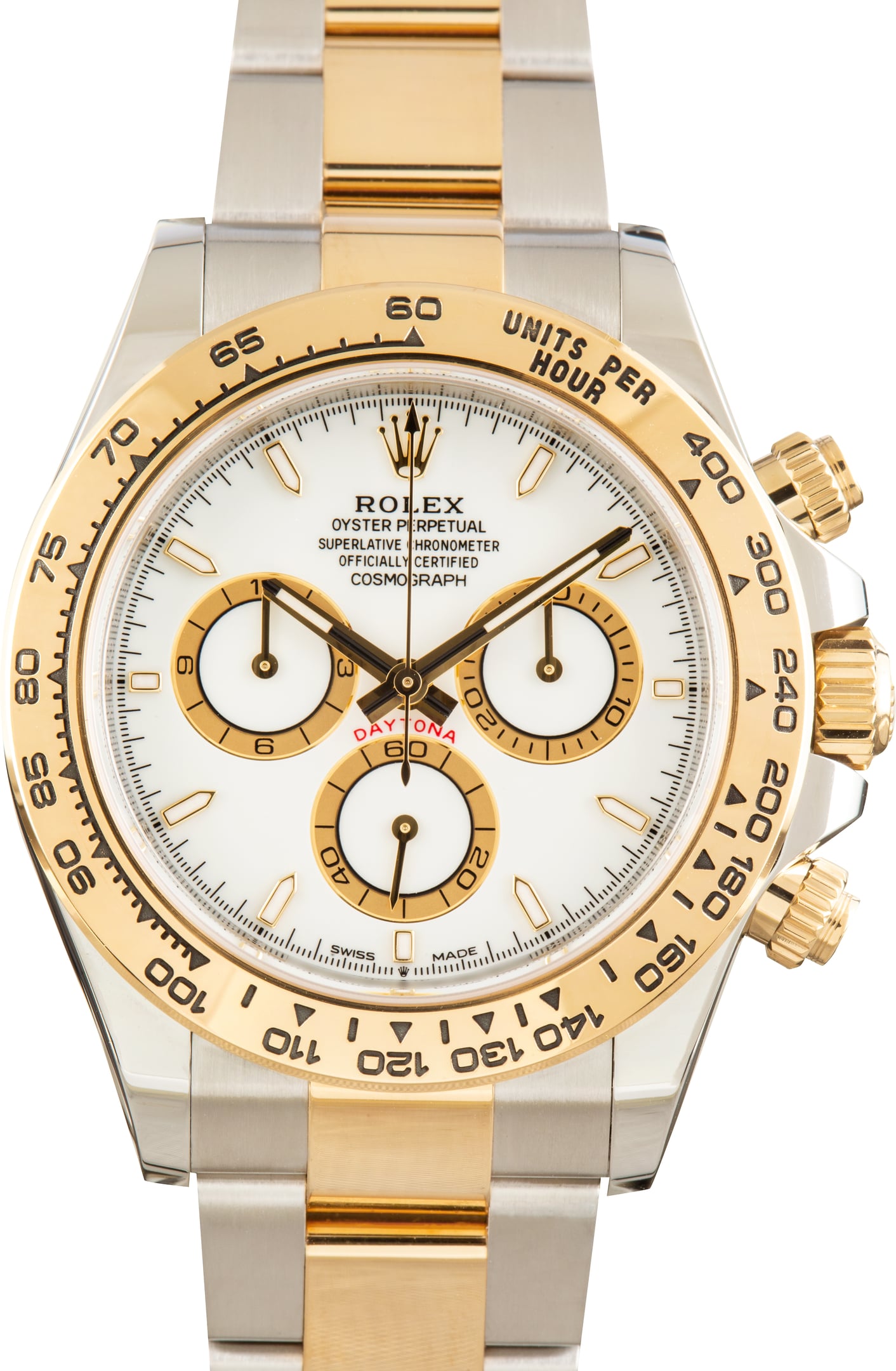 Used Two Tone Rolex Cosmograph Daytona White Dial Ref 126503