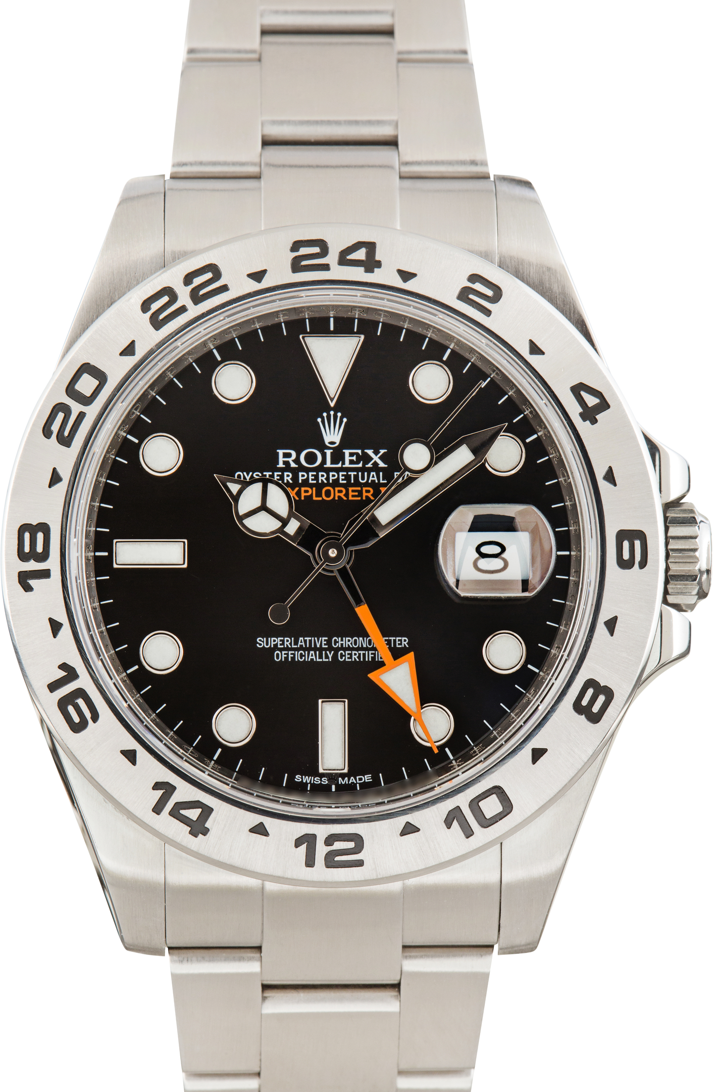 Pre-Owned Rolex Explorer II Automatic Ref 216570 Black Chromalight Dial