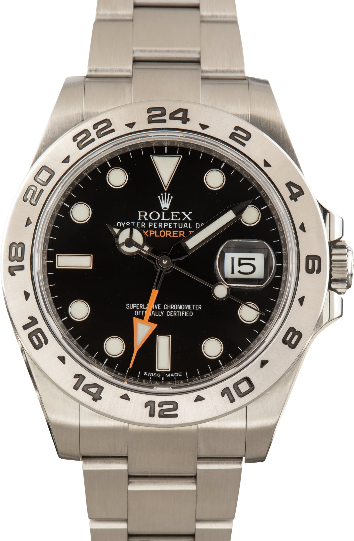 Used Rolex Explorer II Black Chromalight Dial Ref 216570