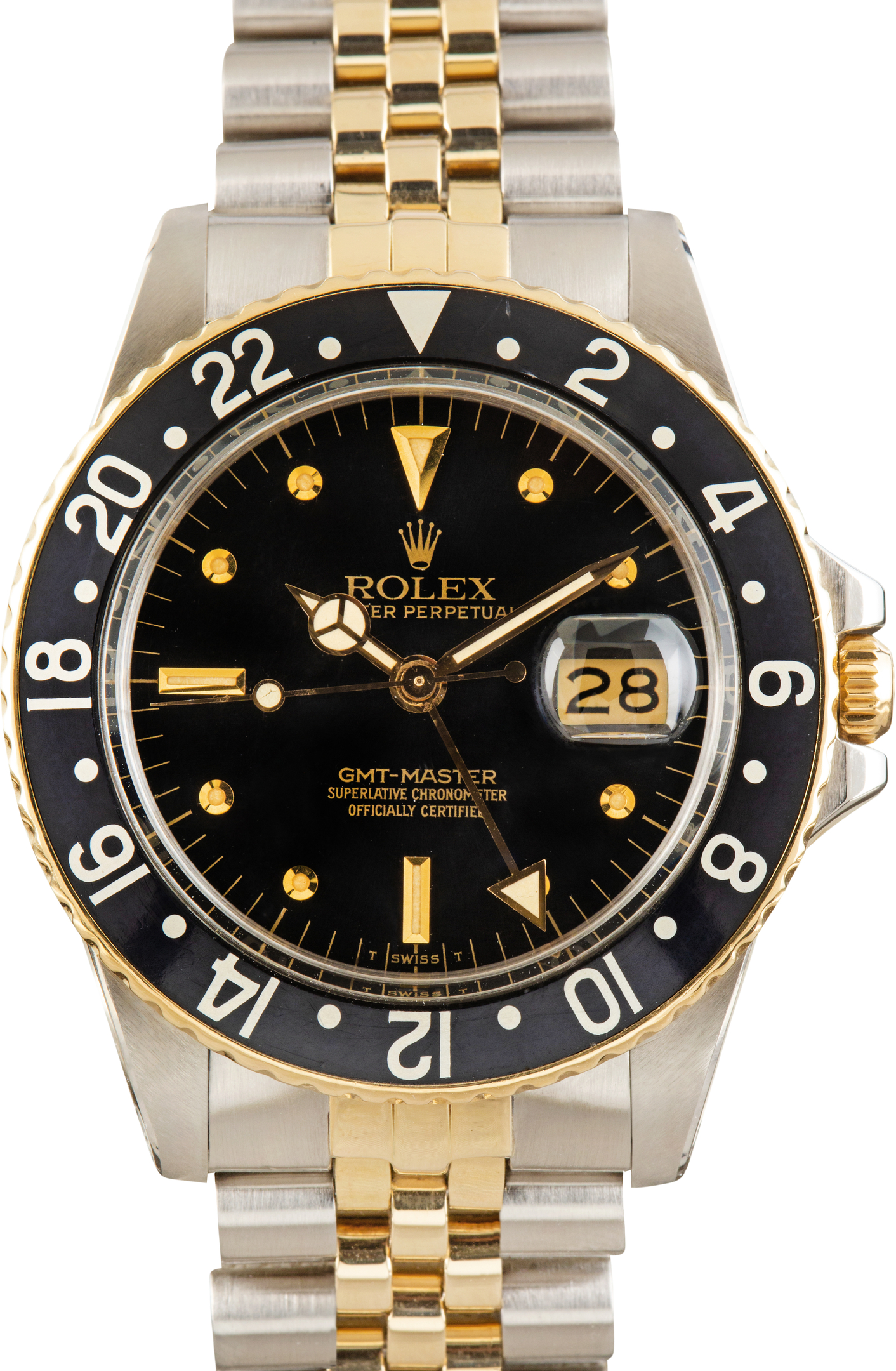 Vintage Rolex GMT-Master Ref 16753 Two Tone Jubilee