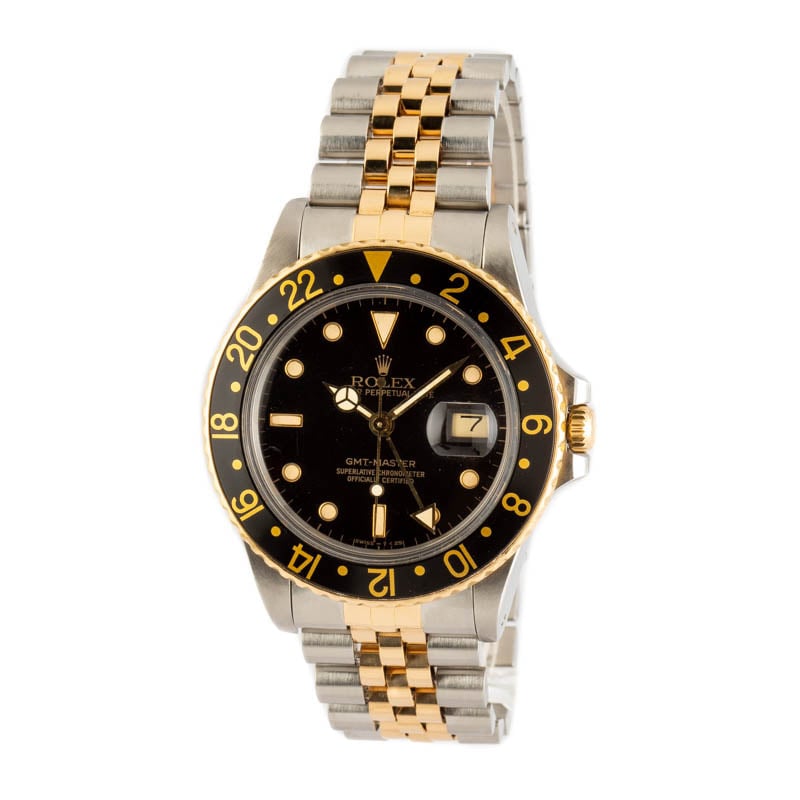 Pre-Owned Rolex GMT-Master 16753 Black Dial