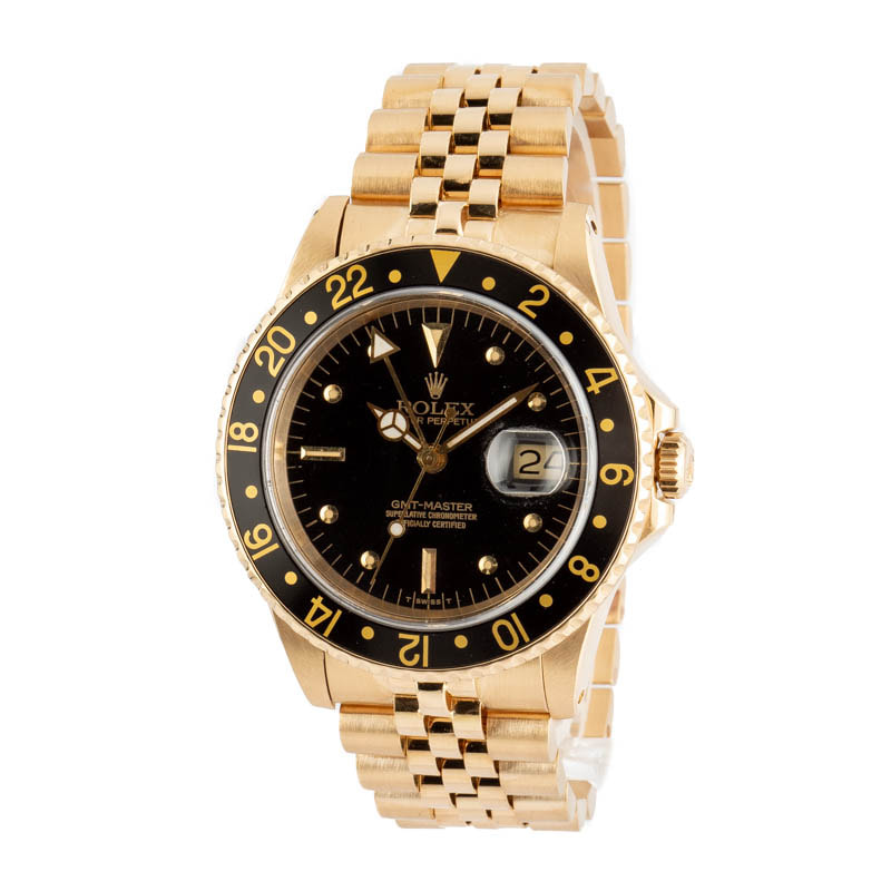 Rolex GMT-Master 16758 18K Yellow Gold Jubilee