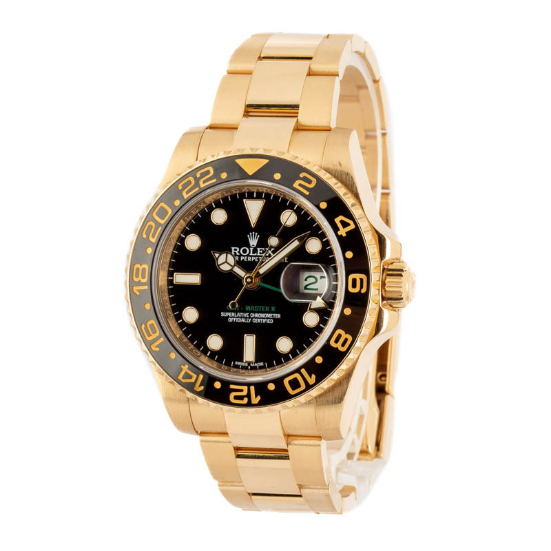 Pre-Owned Rolex GMT-Master II Ref 116718 18k Yellow Gold
