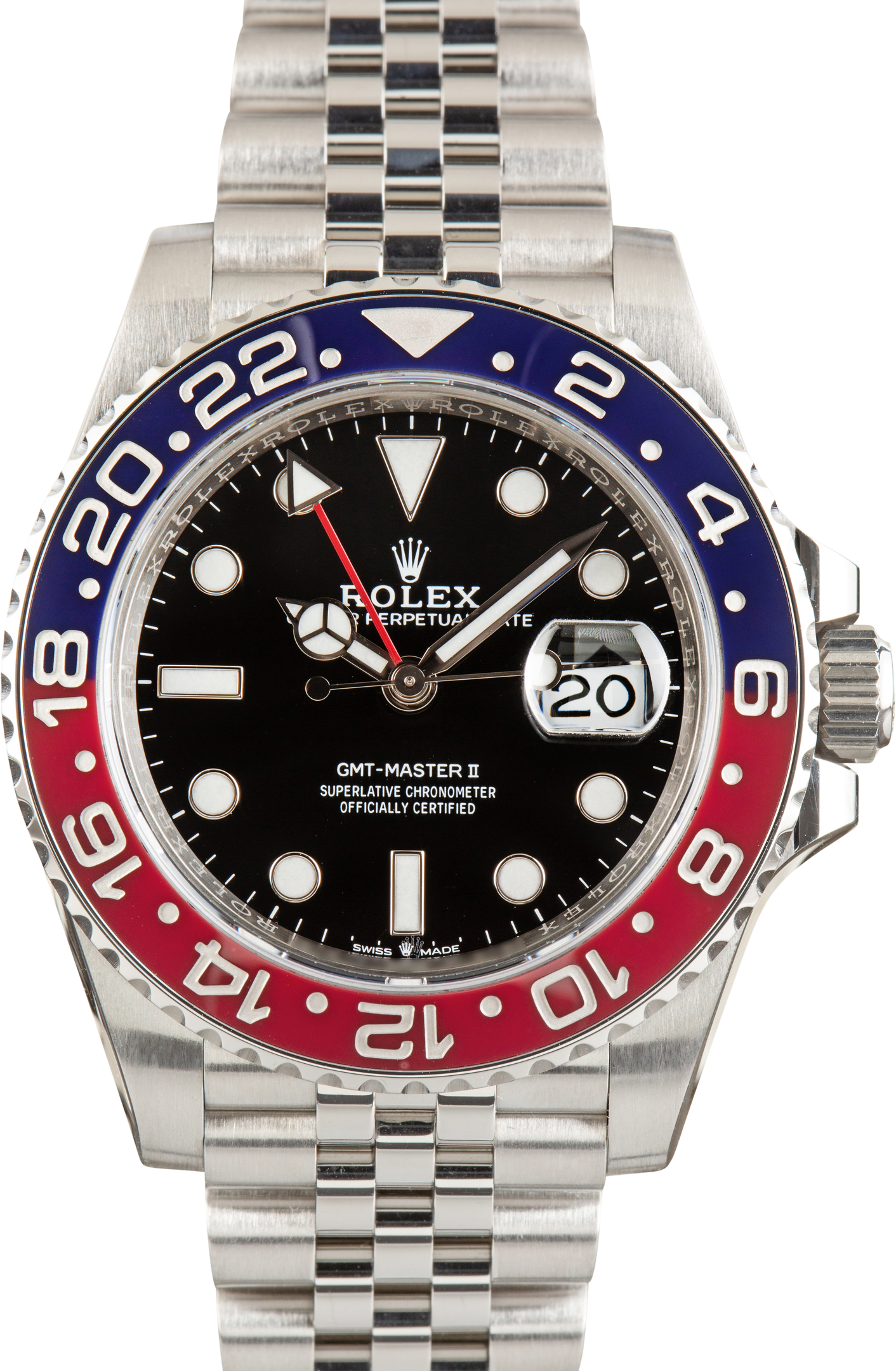 Pre-Owned Rolex GMT-Master II Ref 126710BLRO Jubilee Pepsi