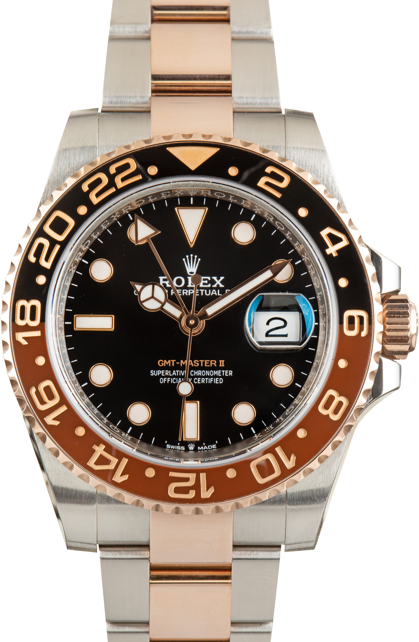 Pre-Owned Steel & Rose Gold Rolex GMT-Master II Root Beer Ref 126711CHNR