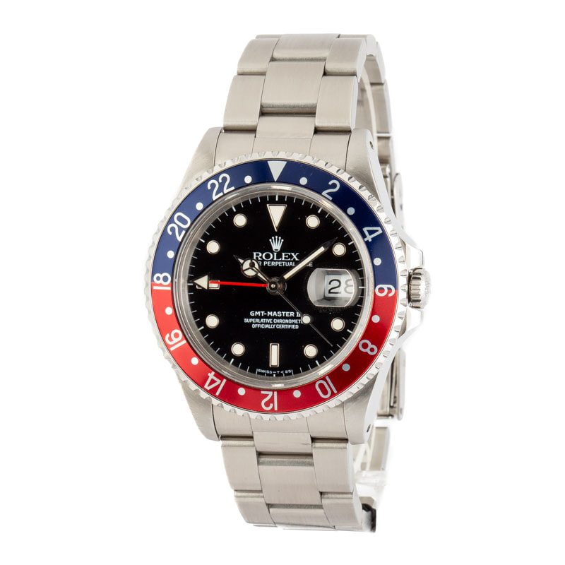 Used Rolex GMT-Master II Ref 16710 Stainless Steel Pepsi