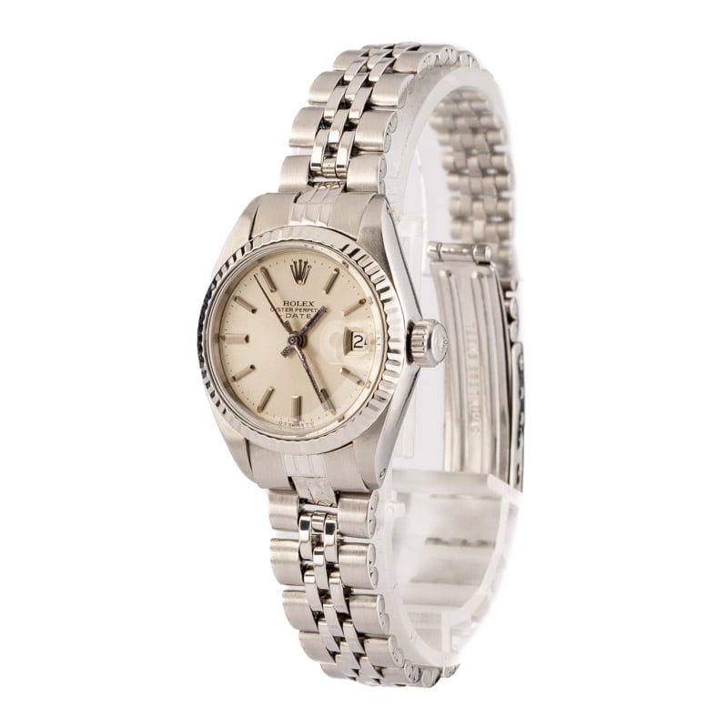 Pre-Owned Rolex Date 6917 Silver Dial