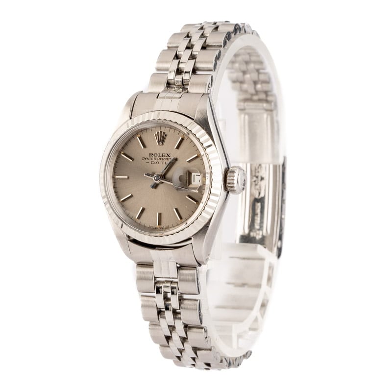 Pre Owned Rolex Date 6917 Silver Index Dial