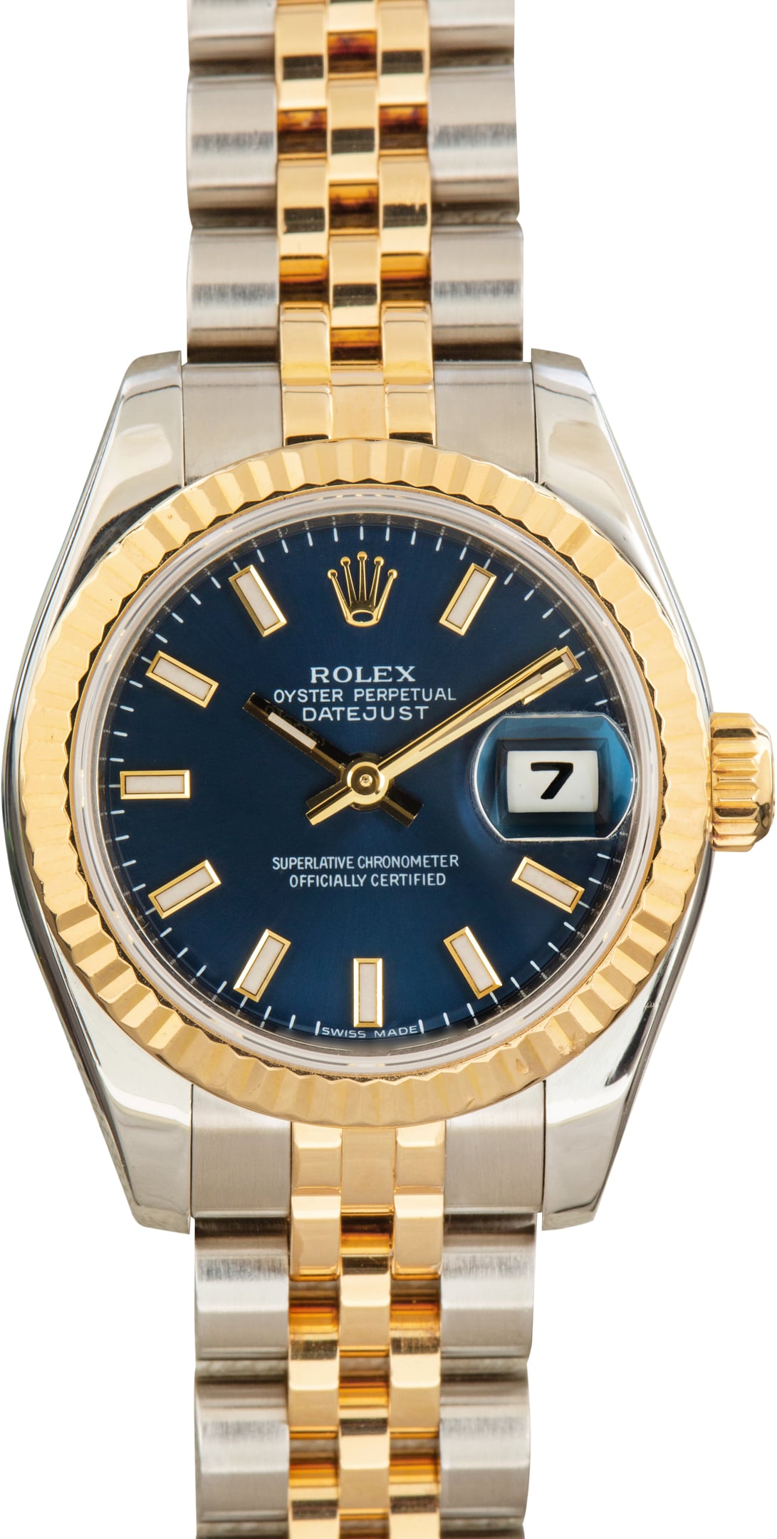 AKIKOAOKI PETIT PATENT WH×WH Rolex 179173 Lady-Datejust - BobsWatches.com
