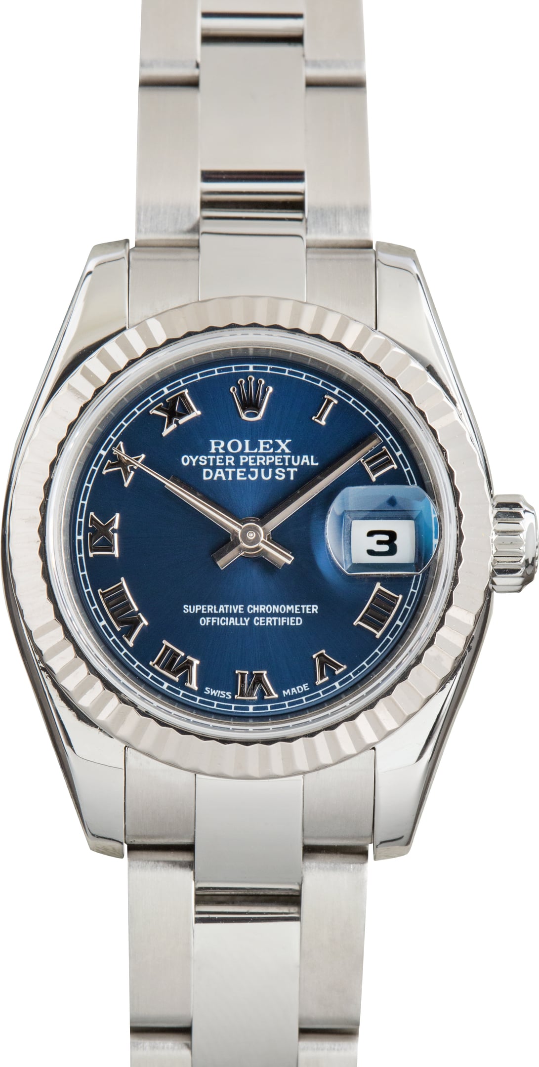 Pre-Owned Lady Rolex Datejust Ref. 179174 Blue Dial