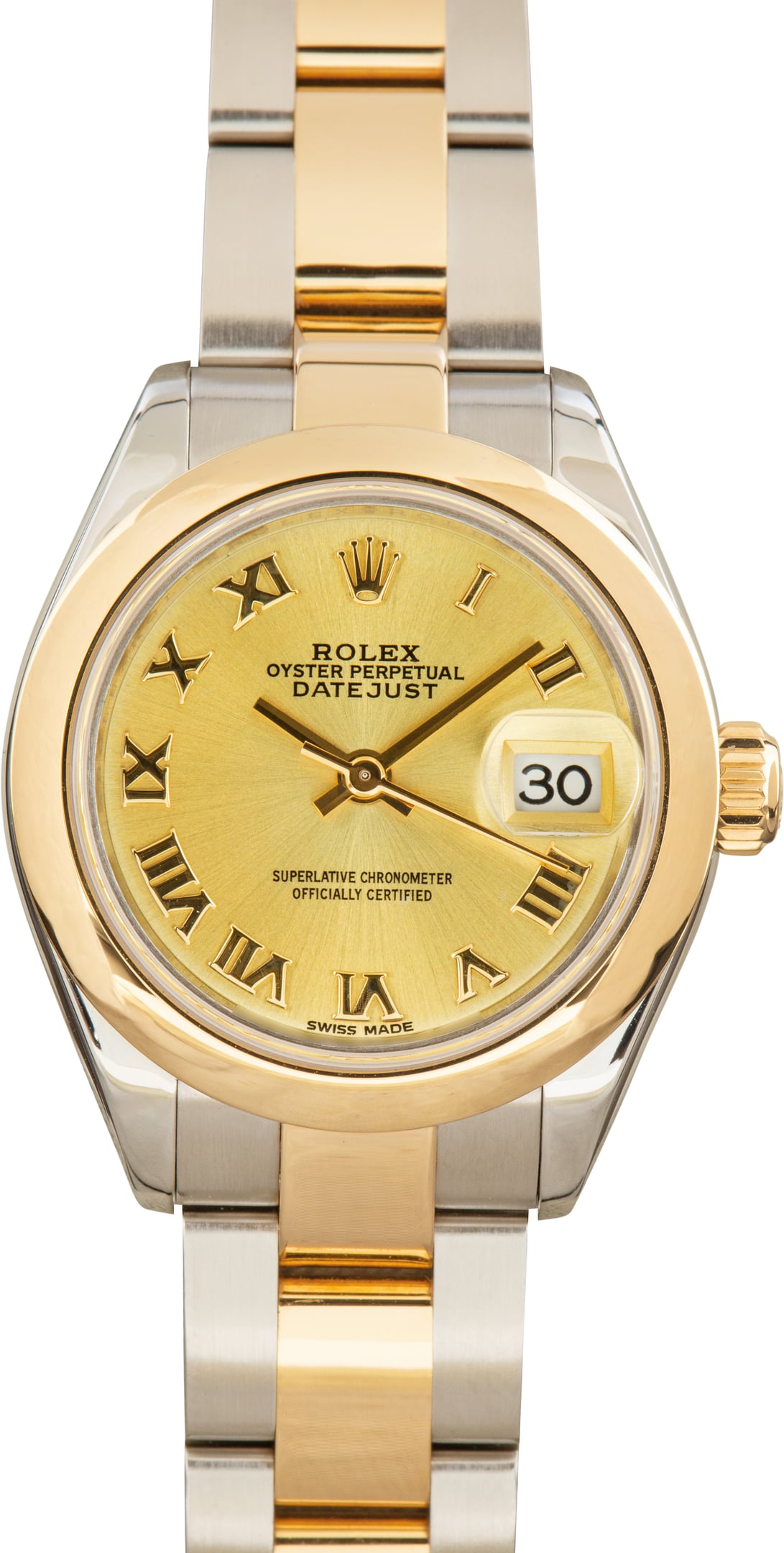 Pre-Owned Lady Rolex Datejust 279163 Champagne Roman Dial