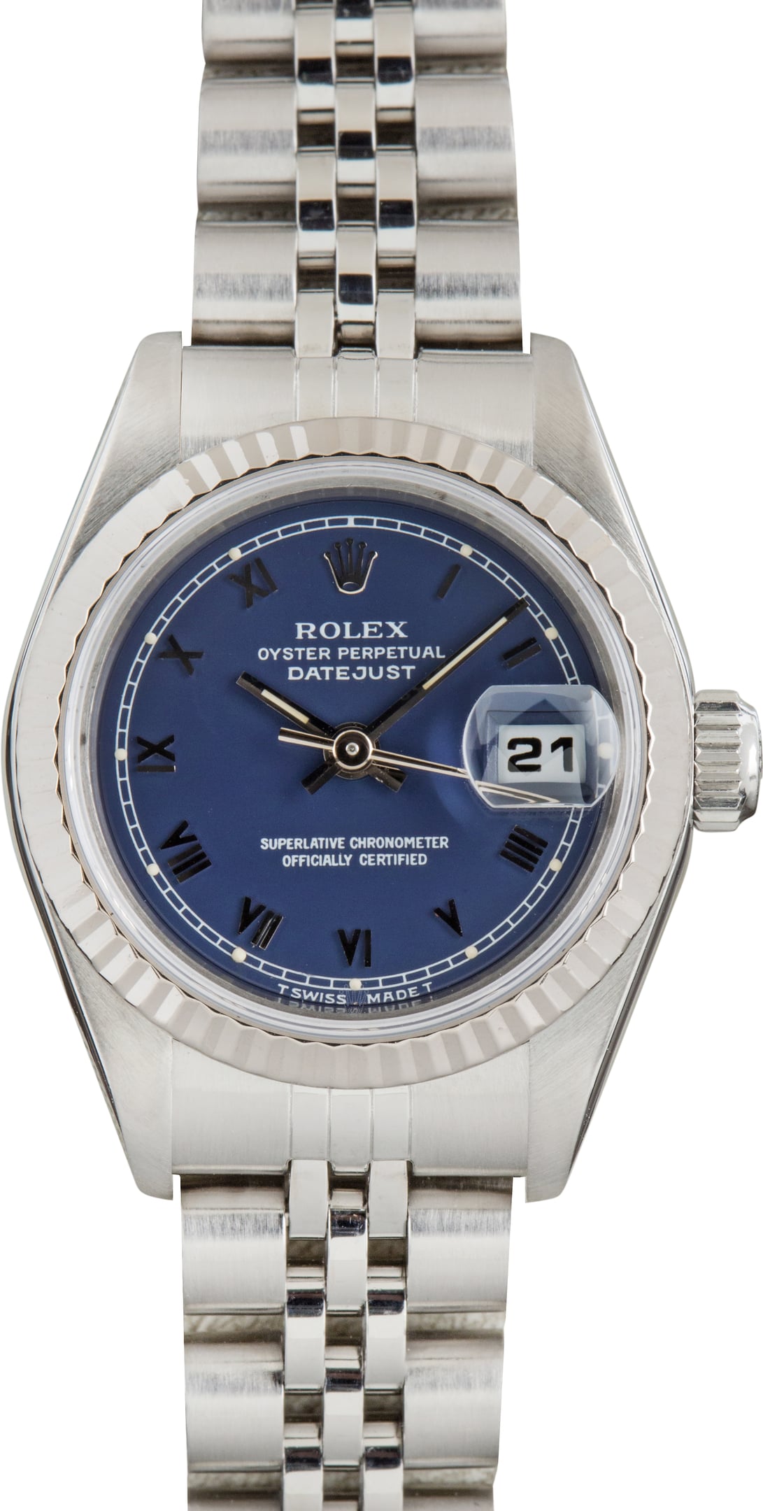 Used Ladies Rolex Datejust Ref. 69174 Blue Roman Dial