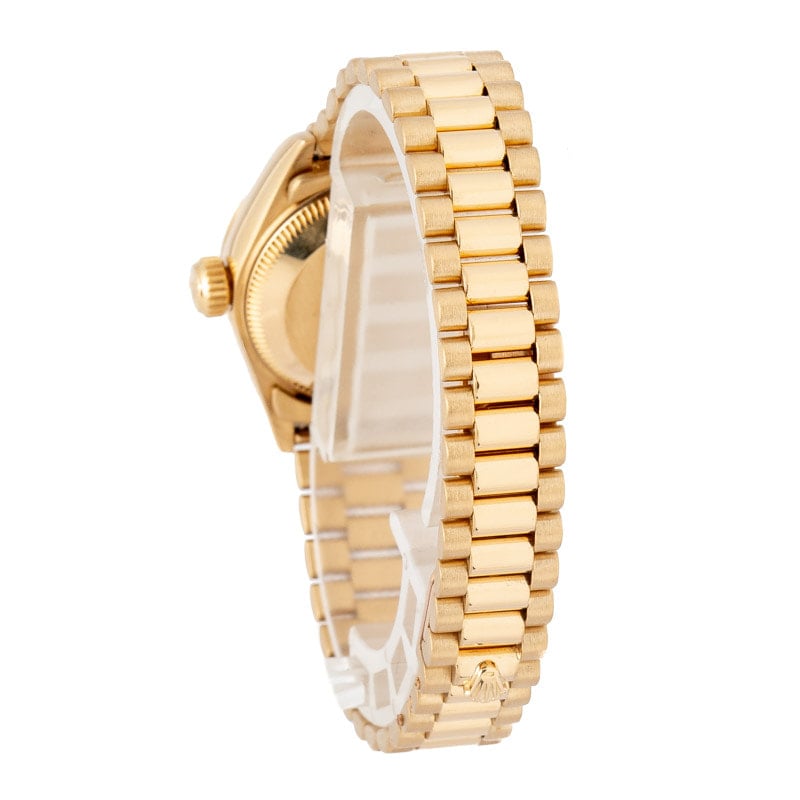 Used Ladies Rolex Datejust 69178 Champagne Roman Dial 3