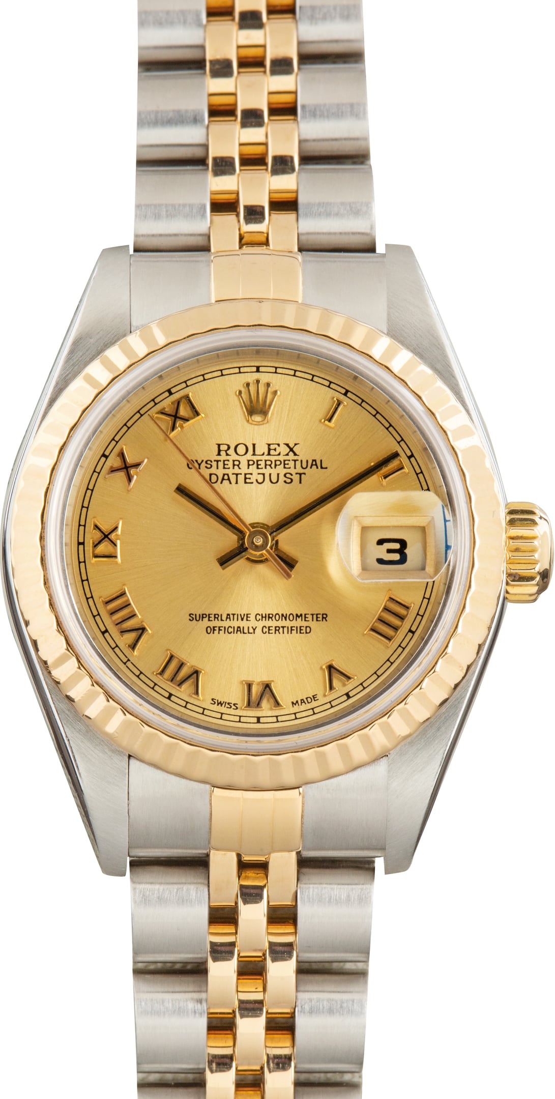 Used Rolex Lady Datejust Ref 79173 Champagne Roman Dial