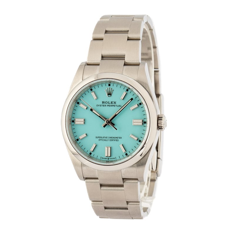 Rolex Oyster Perpetual 126000 Turquoise Blue