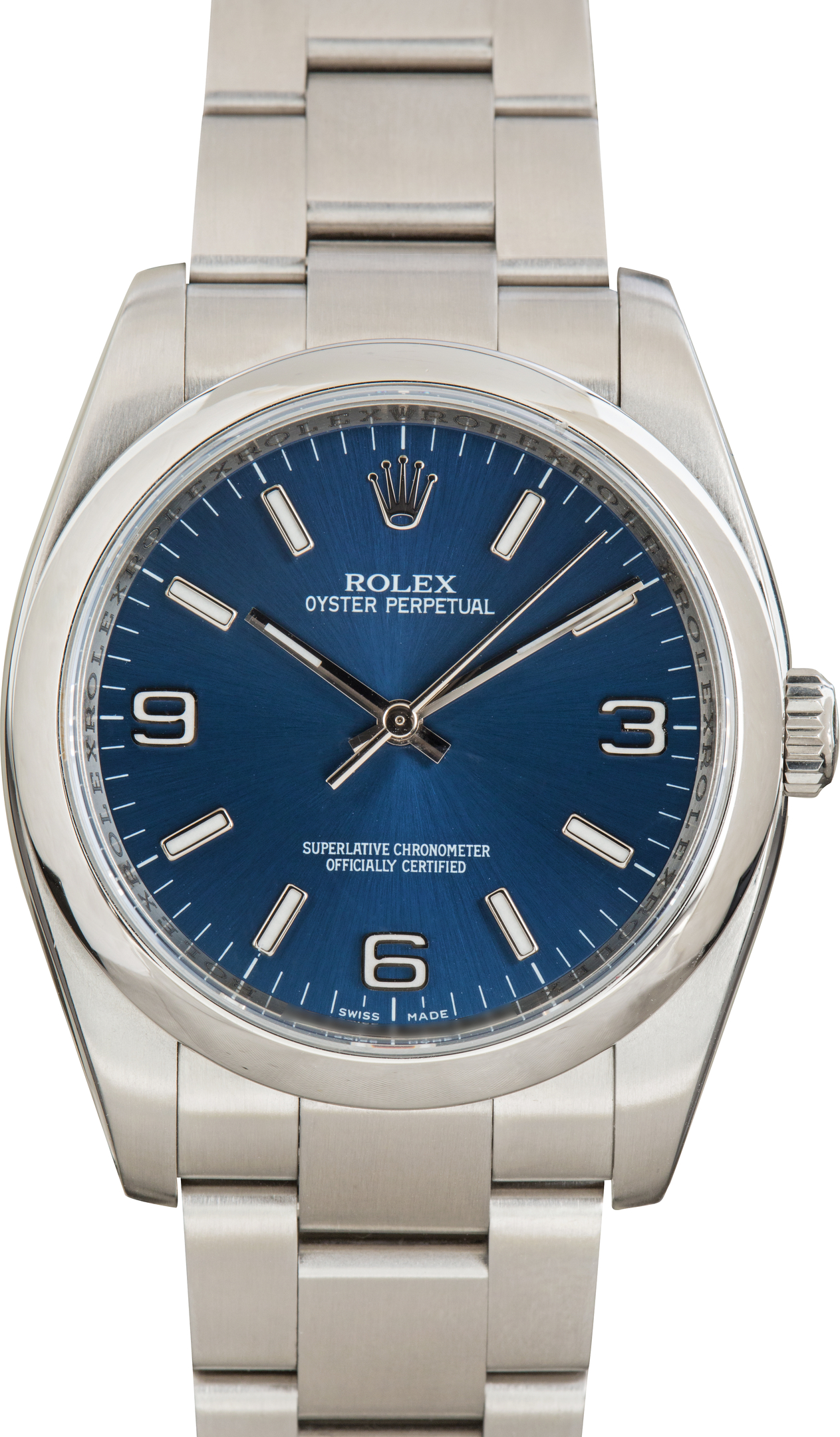 Used Rolex Oyster Perpetual Blue Dial Ref 116000