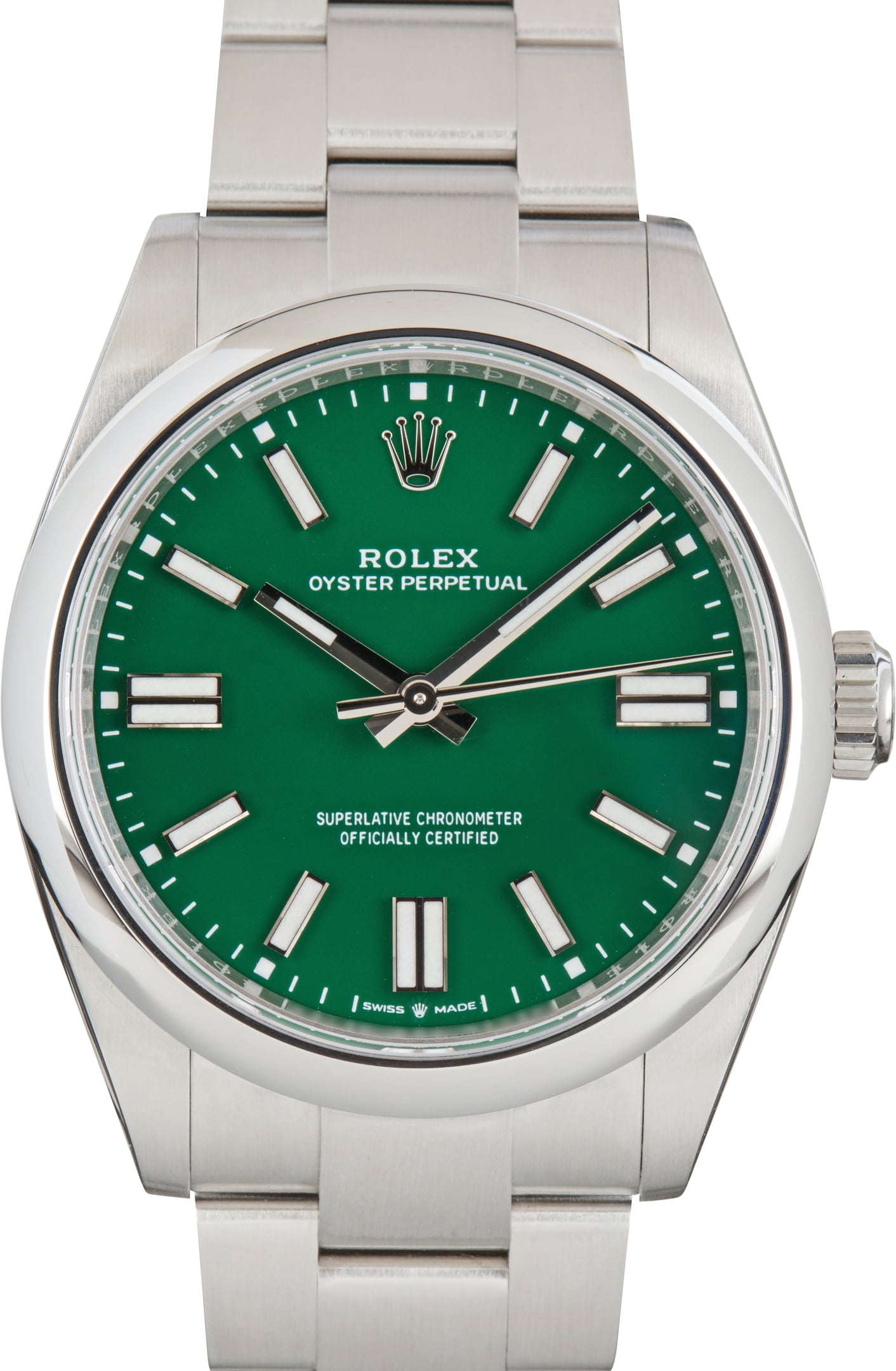 Used Rolex Oyster Perpetual 41 Ref 134300 Green Dial