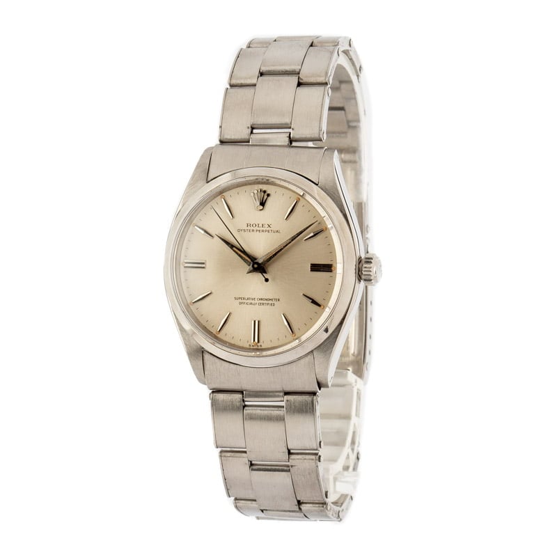 Vintage Rolex Oyster Perpetual 6564 Silver Dial