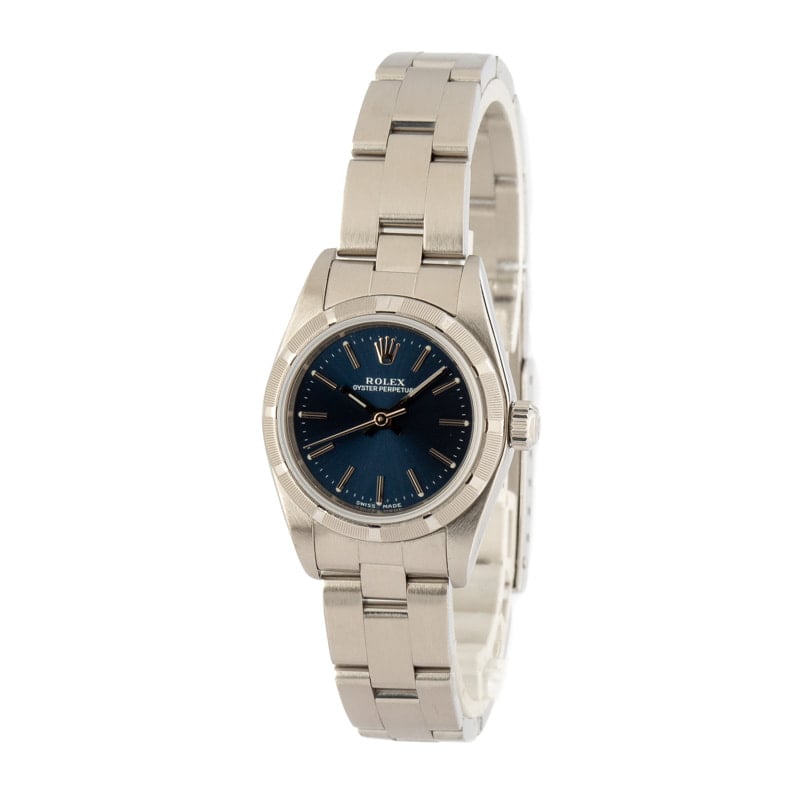 Pre-Owned Rolex Oyster Perpetual 76030 Blue Dial
