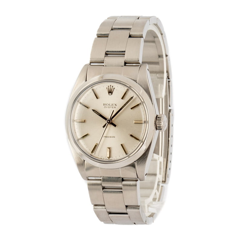 Pre-Owned Rolex Oyster Precision 6426 Silver Dial