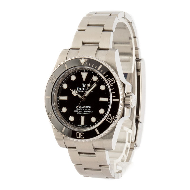 Rolex No Date Submariner 114060 Black Dial