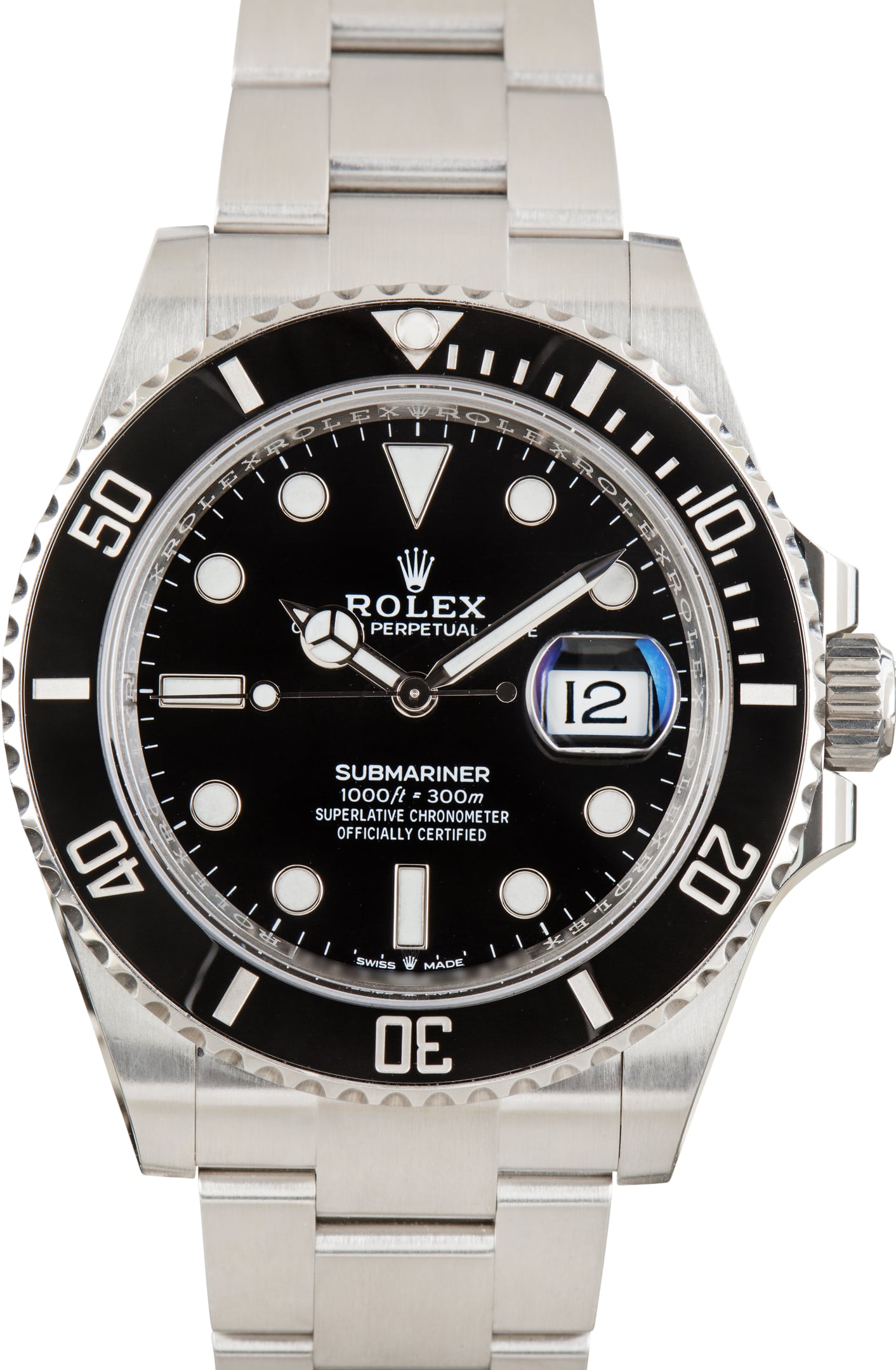 Pre-Owned Stainless Steel Rolex Submariner Ref 126610LN Black Dial
