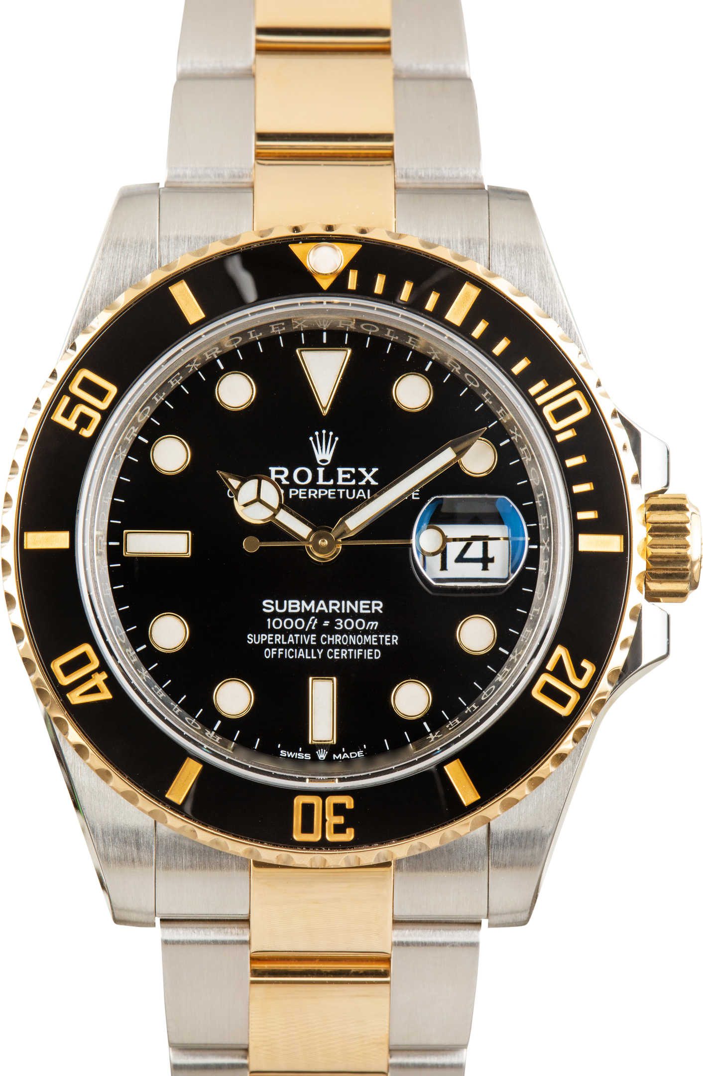 Used Rolex Submariner Two Tone 126613 Black Dial