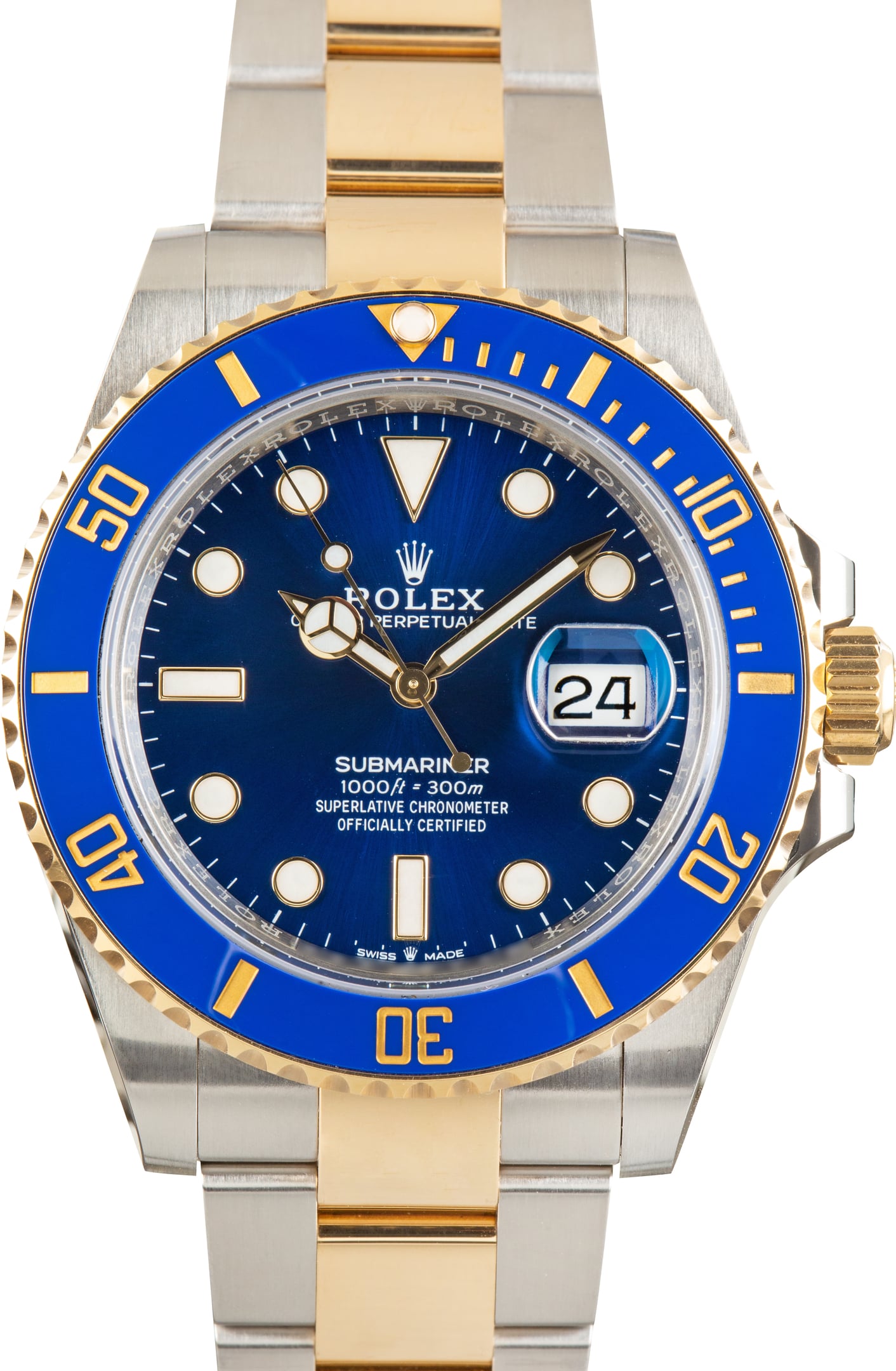 Pre-Owned Rolex Submariner Blue Dial Ref 126613LB Oyster Band