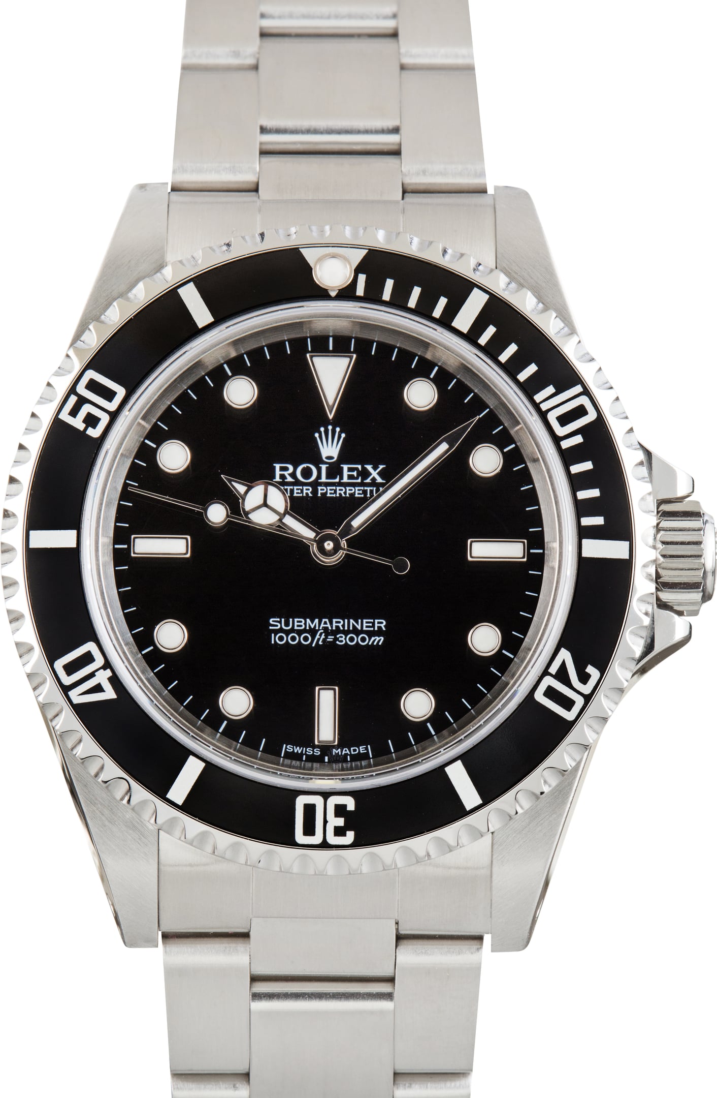 Pre-Owned Rolex Submariner Black Dial Ref 14060 No Date