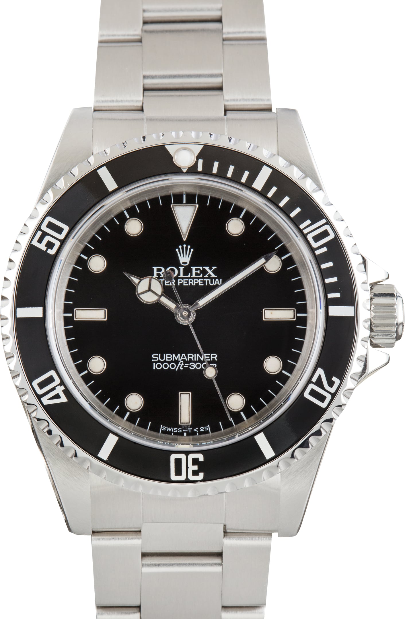 Used Rolex Submariner Aluminum Bezel Ref 14060 Oyster Band