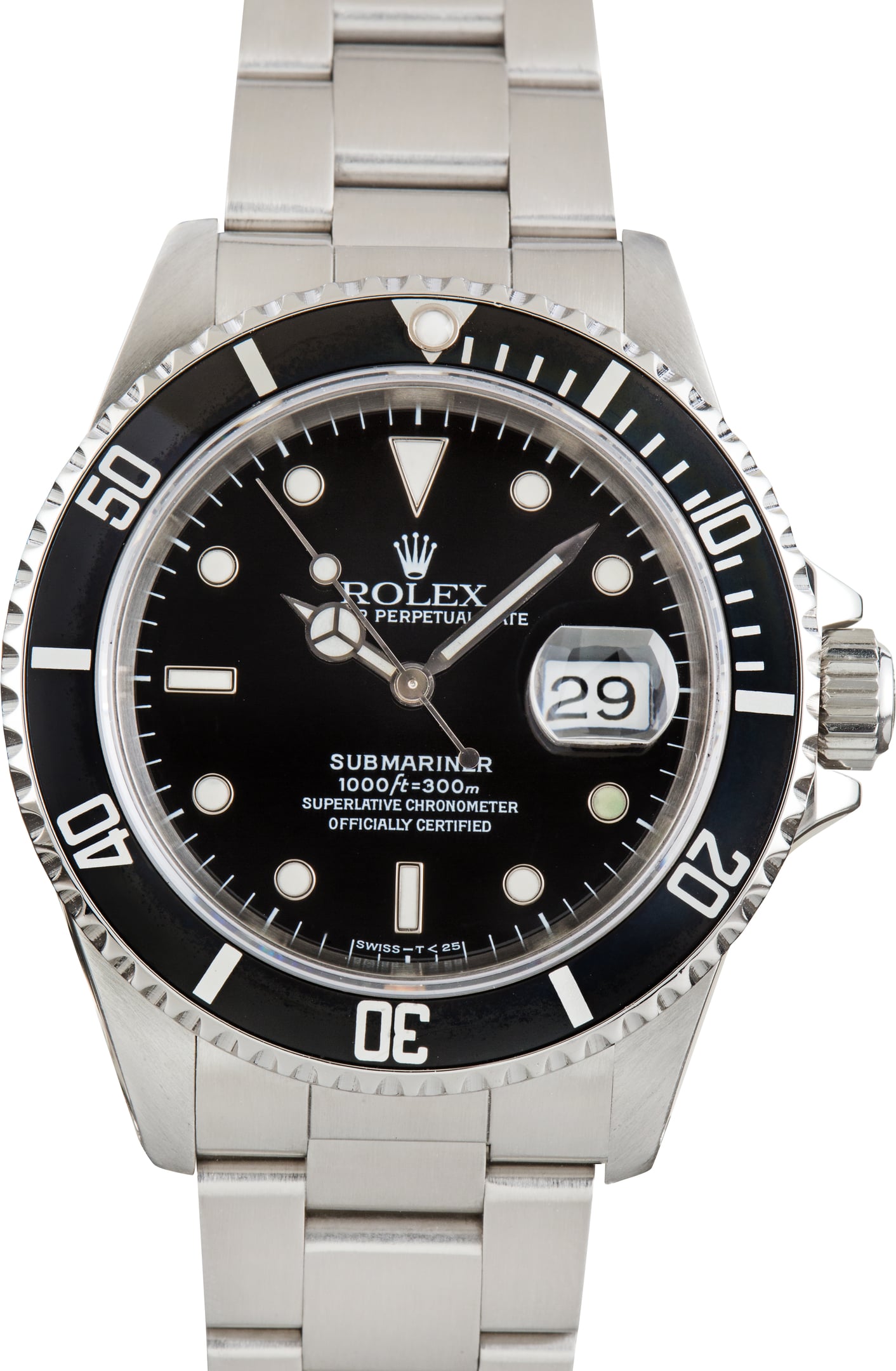 Used Oyster Rolex Submariner Ref 16610 Black Dial