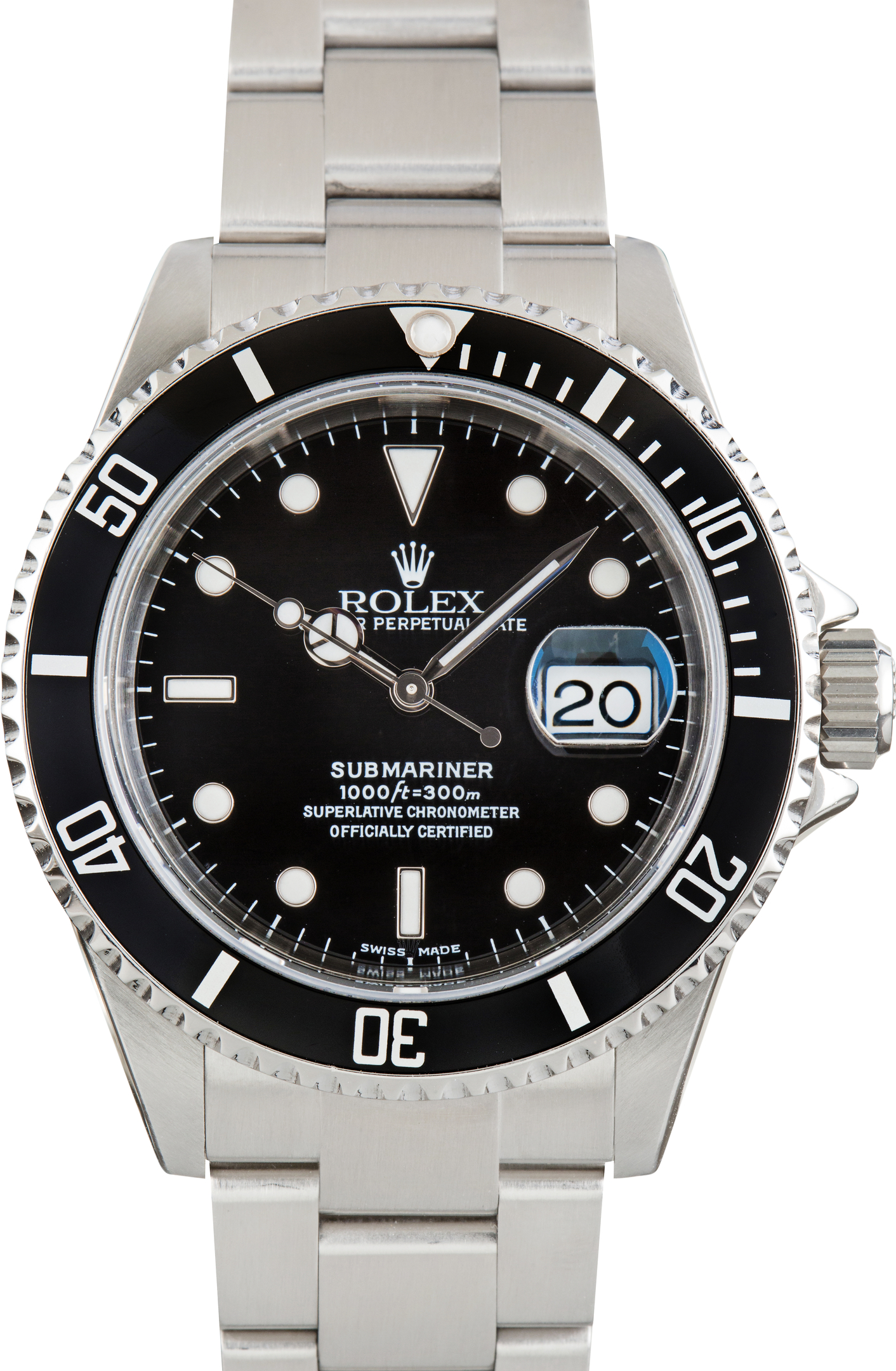 Used Rolex Submariner Black Dial Ref 16610T Oyster Band