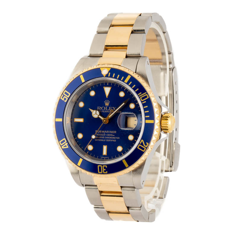 Rolex Submariner 16613 Blue Men's Watch