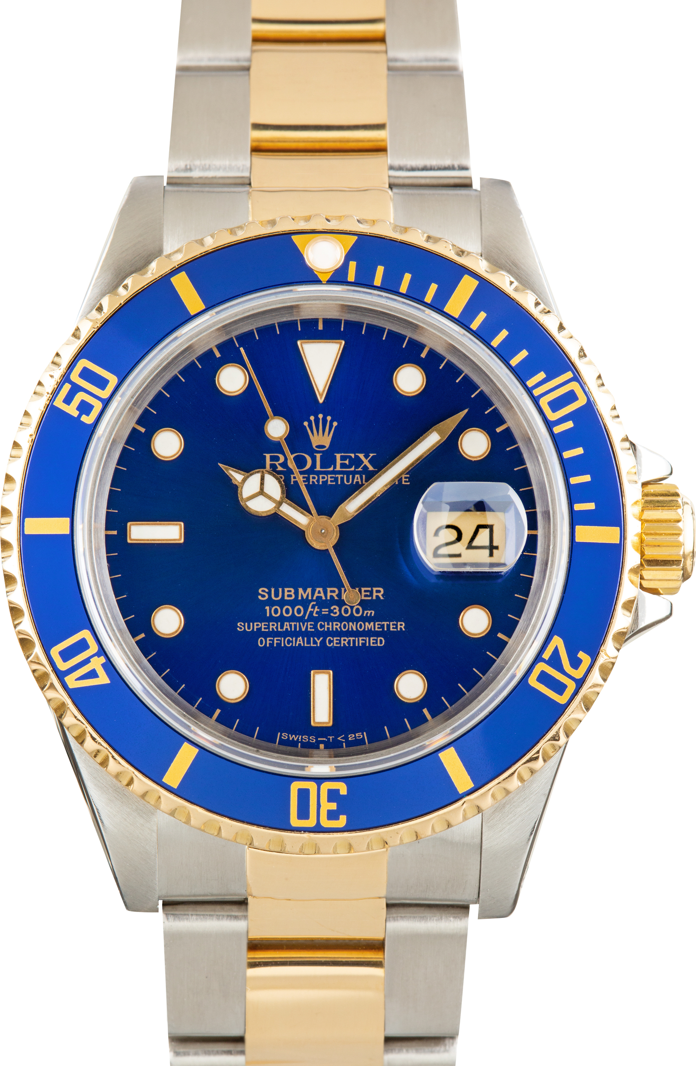 Used Two Tone Bluesy Rolex Submariner Ref 16613