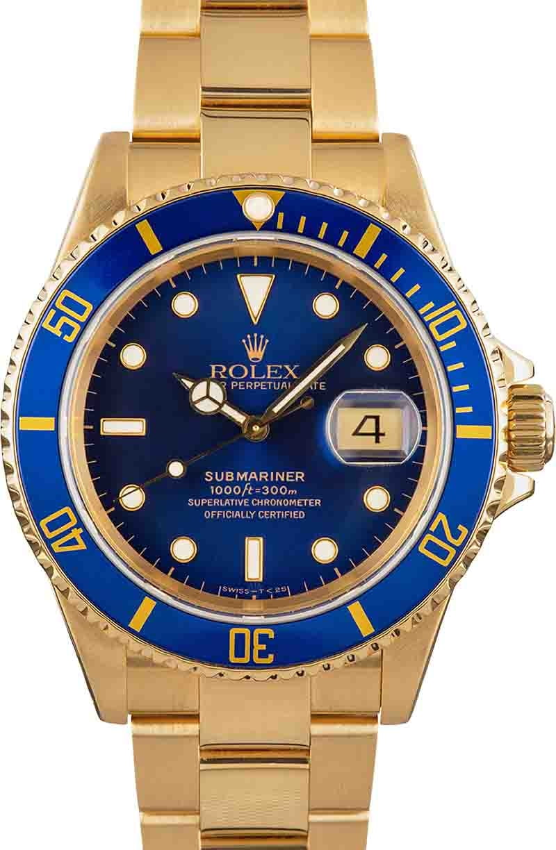 Buy Used Rolex Submariner 16618 | Bob's Watches - Sku: 156543