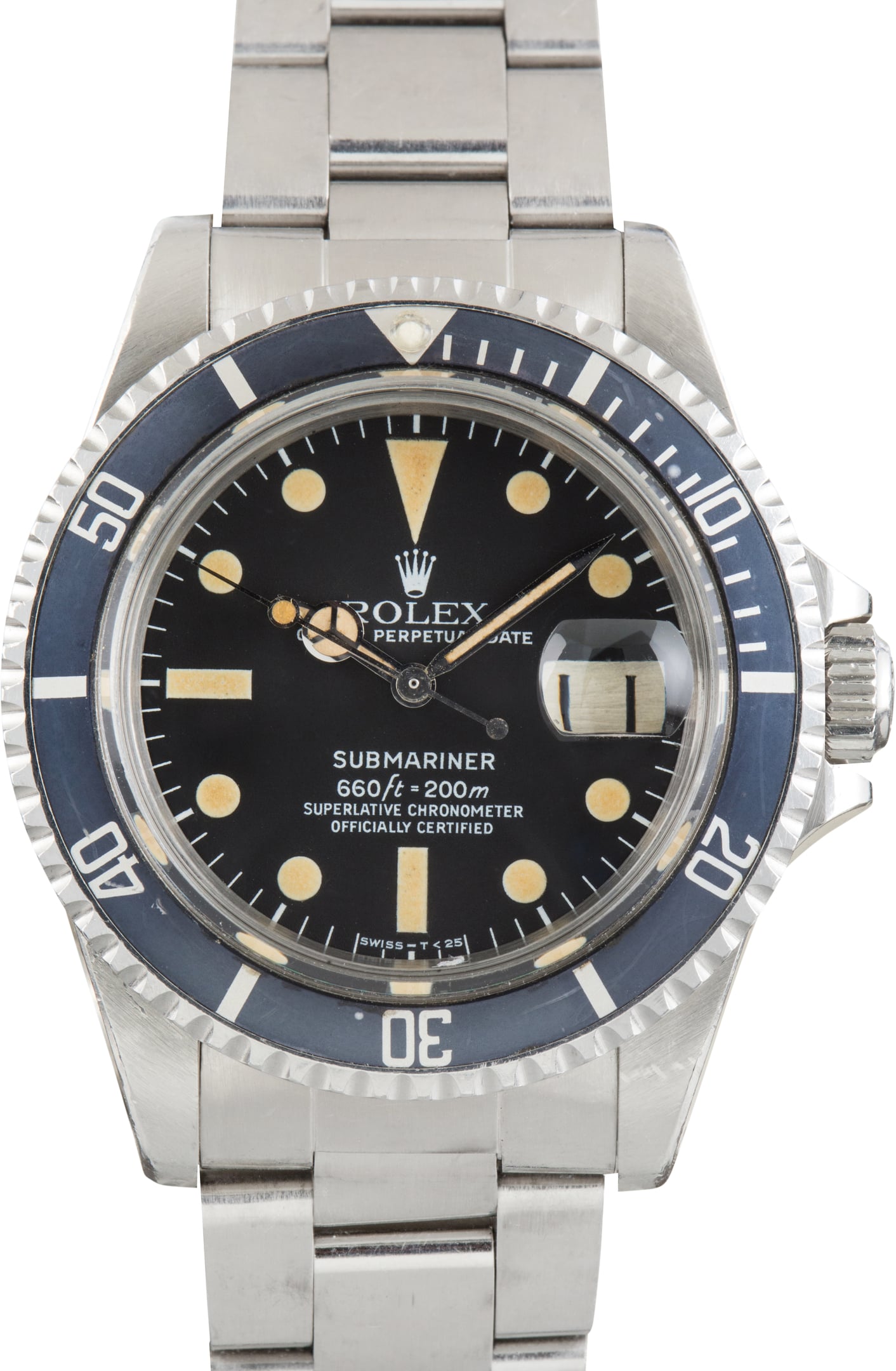 Vintage 1979 Rolex Submariner 1680 Matte Black Feet First