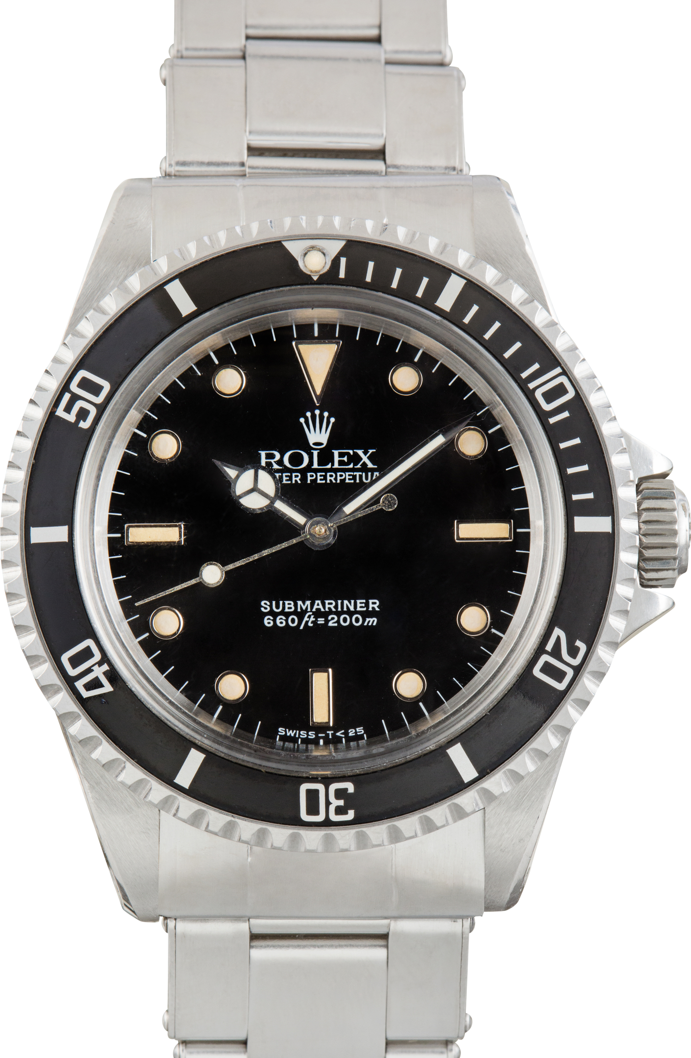 Vintage Rolex Submariner 5513 Stainless Steel Glossy Dial