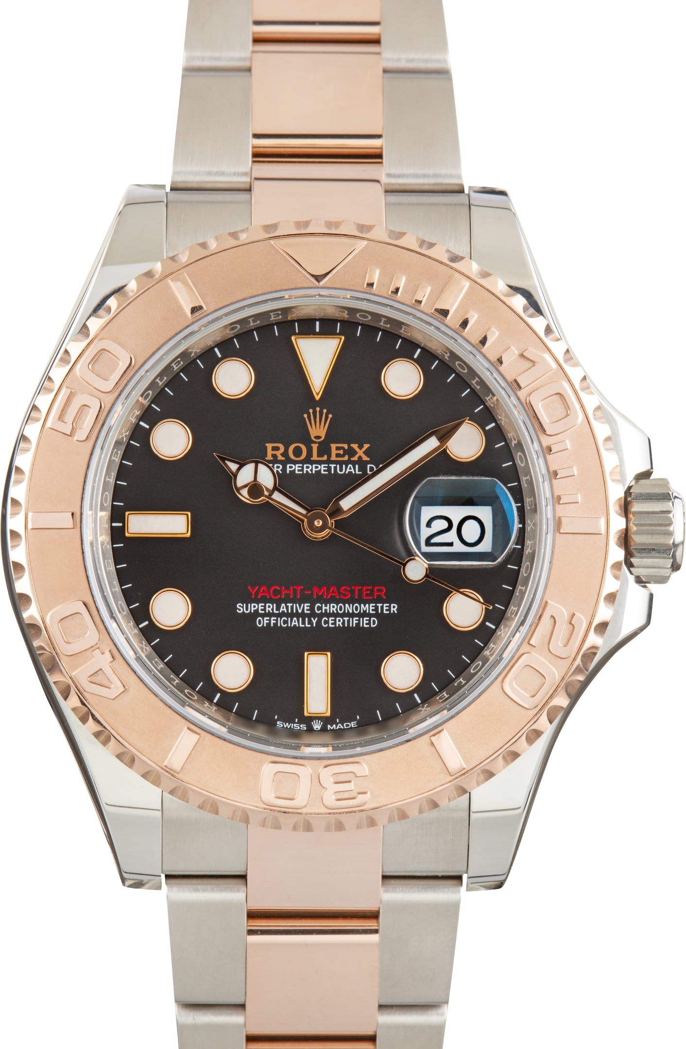 Used Two Tone Rolex Yacht-Master 40 Black Dial Ref 126621