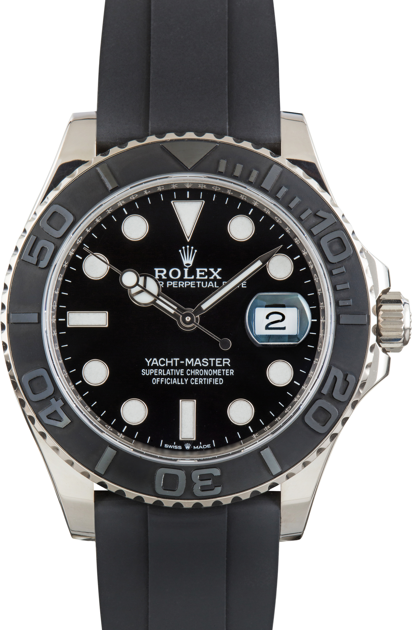 Used Rolex Yacht-Master 42 18k White Gold Ref 226659 Oysterflex Strap