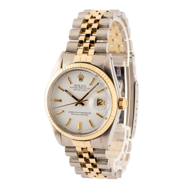 Pre-Owned Rolex Datejust 16013 White Index Dial