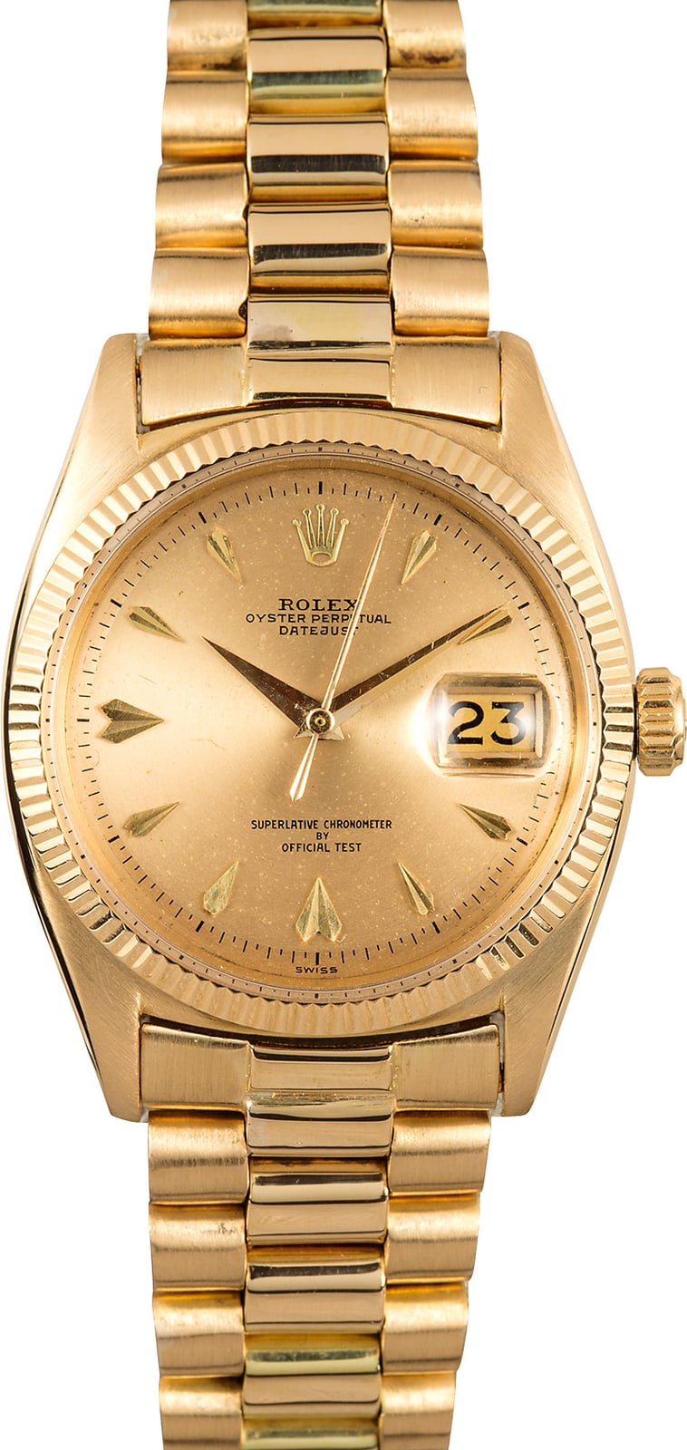 vintage rolex datejust gold