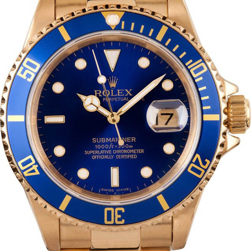 Rolex Submariner 16618 - Save on Authentic Rolex at Bobs
