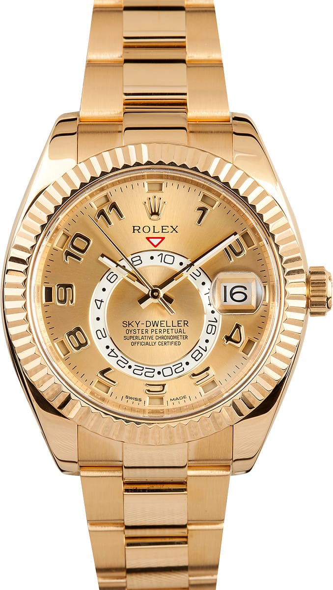 rolex sky dweller yellow gold price